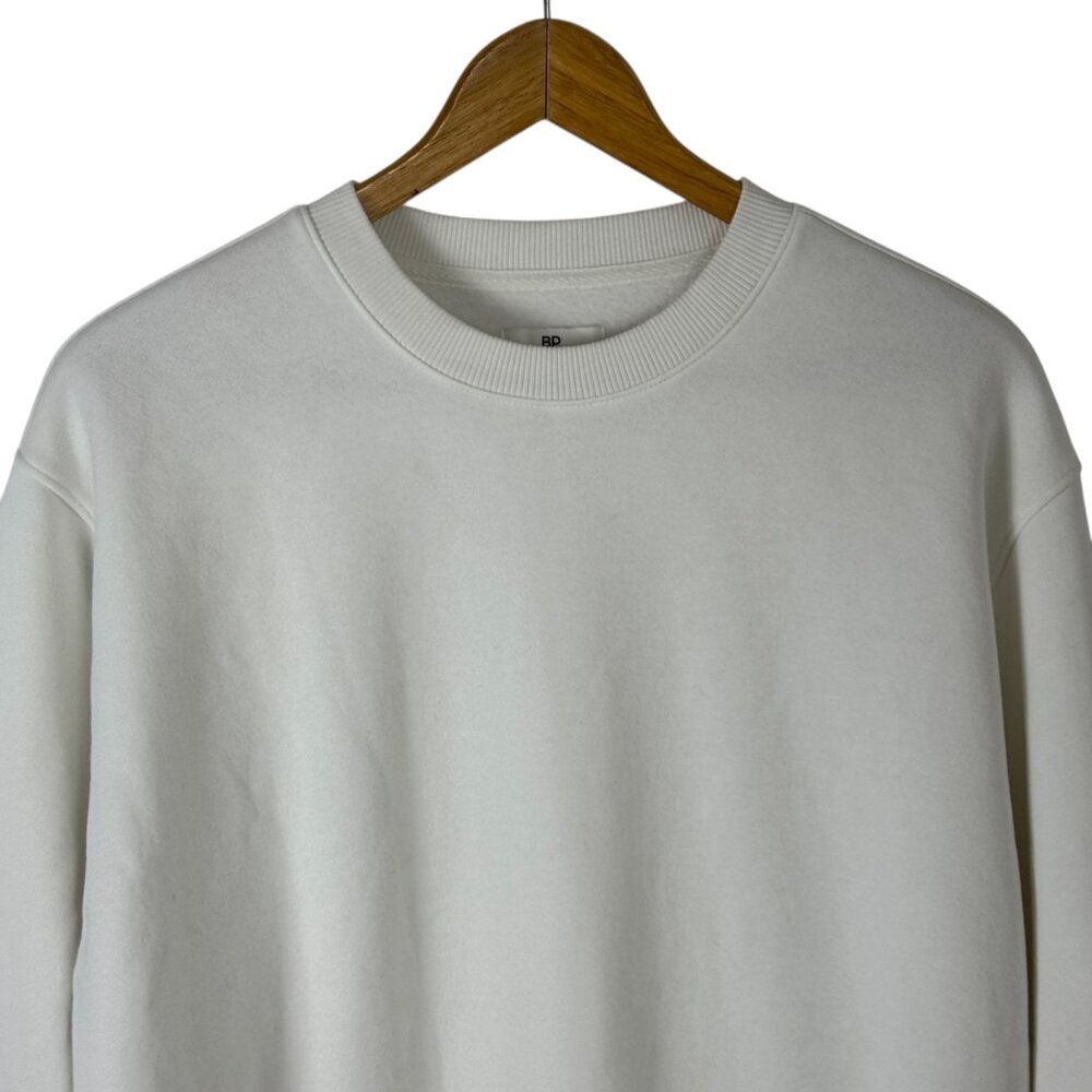 Nordstrom BP. White Sweatshirt Women's Med Casual Minimalist Warm BP487122MI EUC - Picture 2 of 9